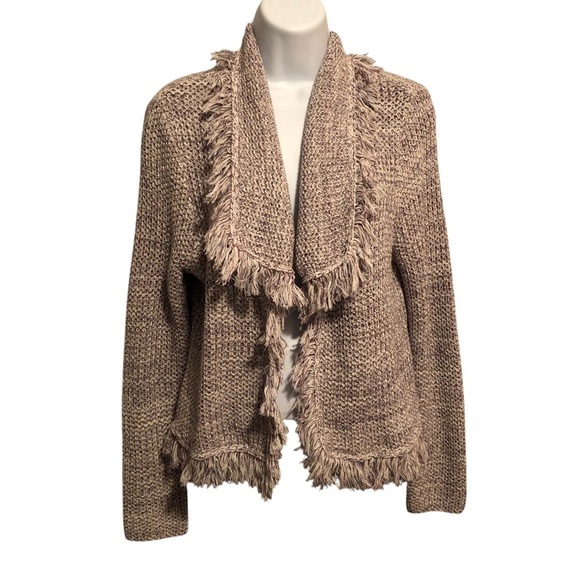 CHICO’S - Women’s Freida Fringed Open Cardigan Sweater Jacket Chico’s 1 - Size M - Picture 11 of 13